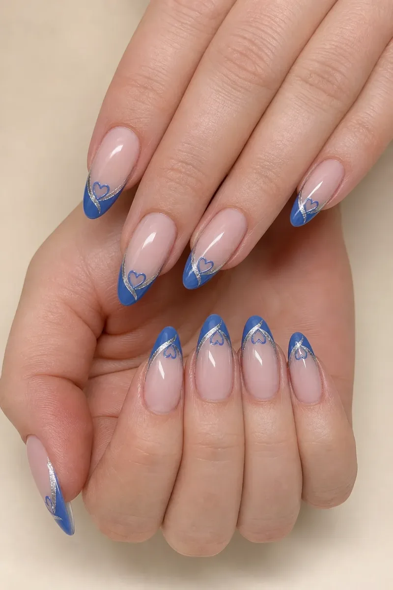 KI-erzeugtes Nageldesign: French-Nägel