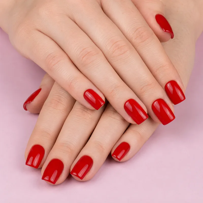 KI-erzeugtes Nageldesign: einfarbige Nägel