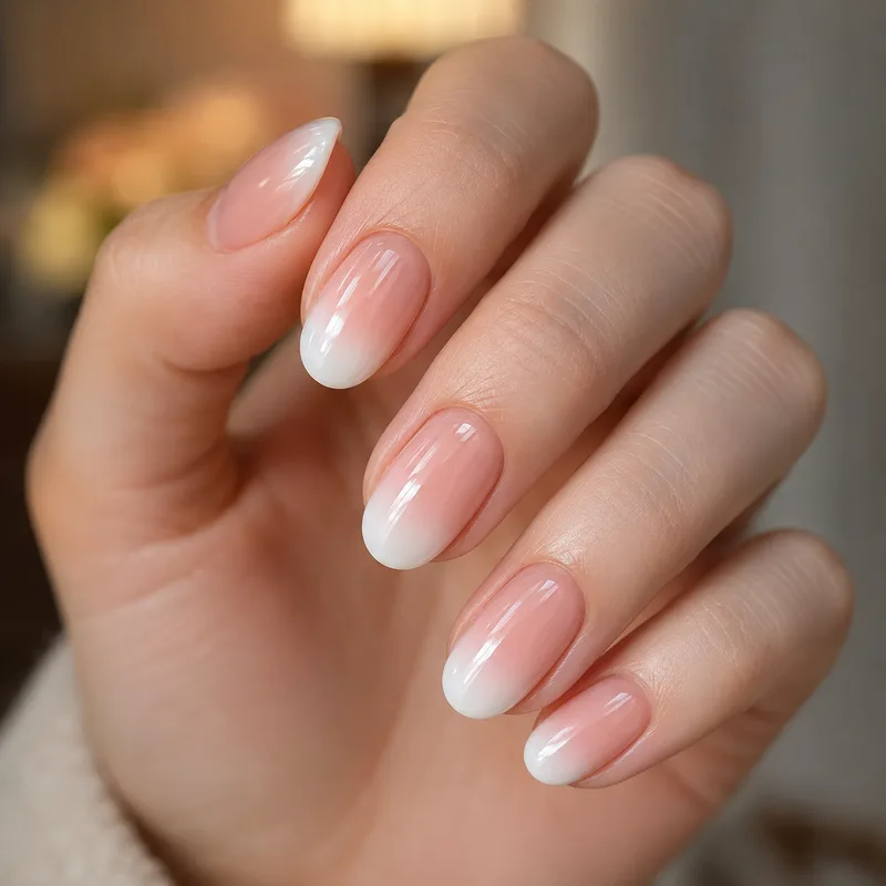 KI-erzeugtes Nageldesign: Babyboomer-Nägel