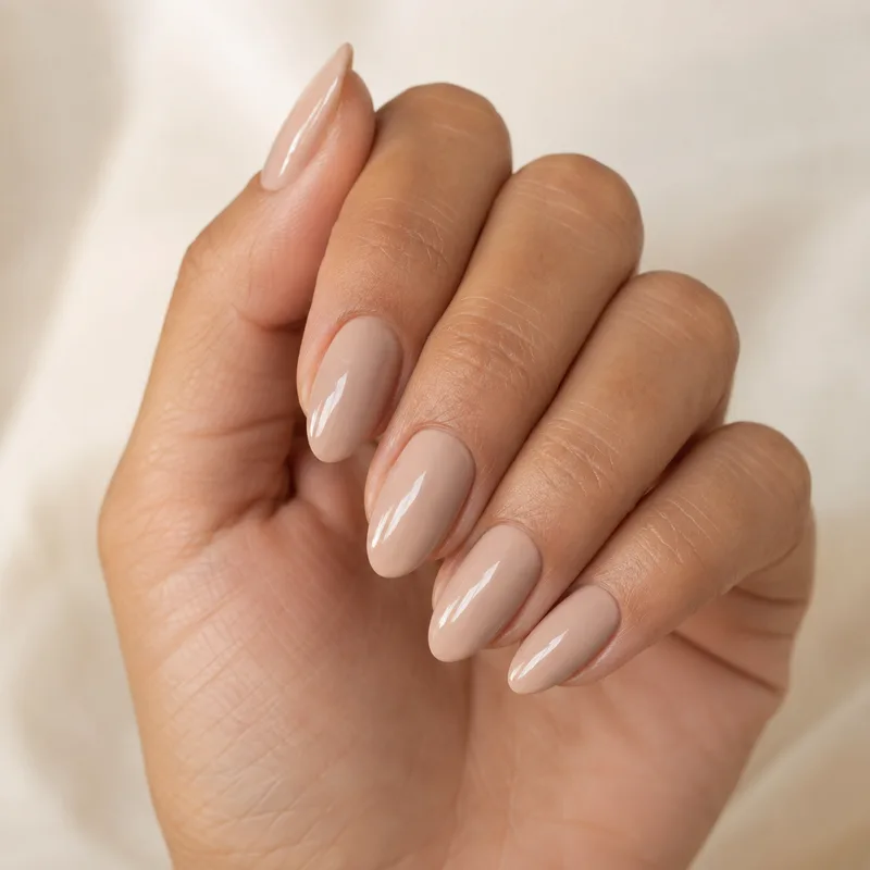 KI-erzeugtes Nageldesign: einfarbige Nägel