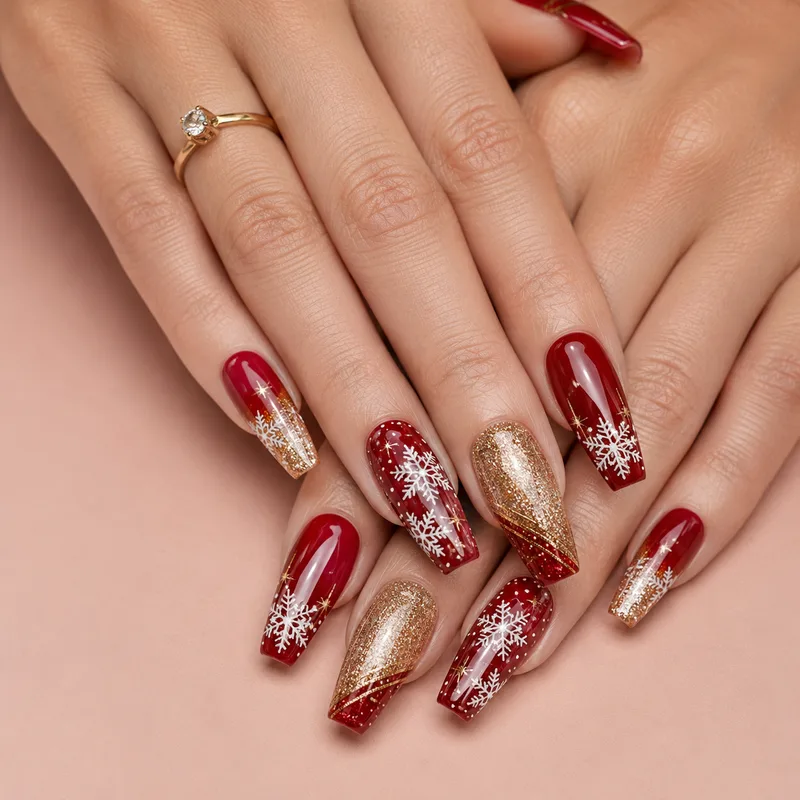 KI-erzeugtes Nageldesign: saisonale Nägel