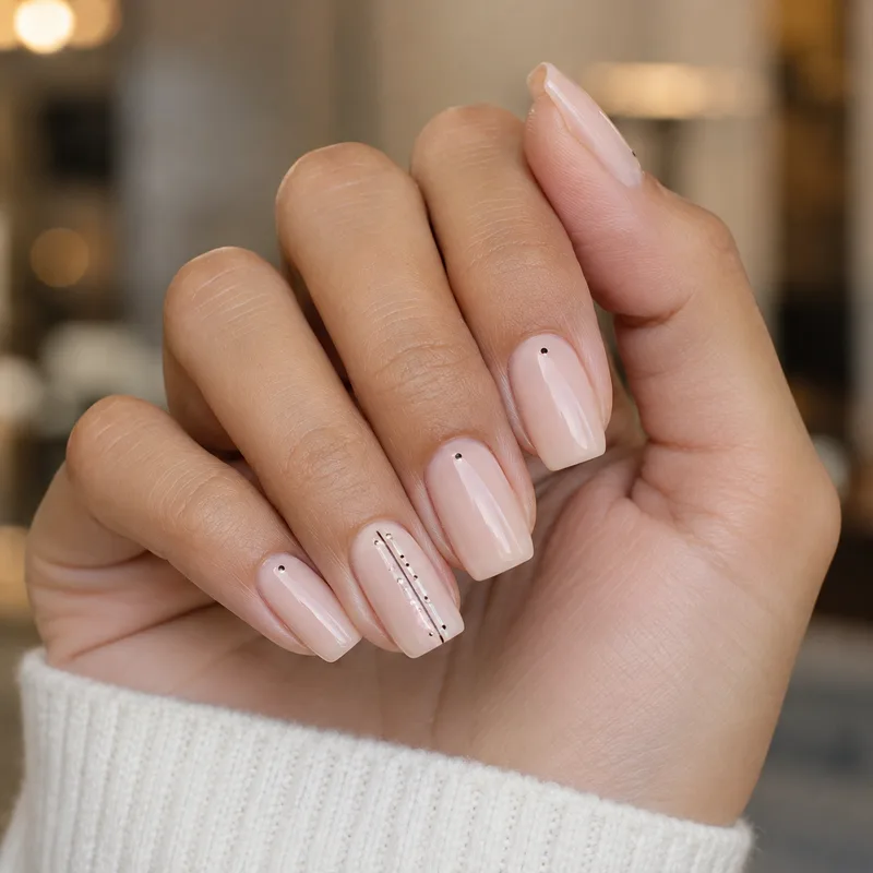 KI-erzeugtes Nageldesign: minimalistische Nägel