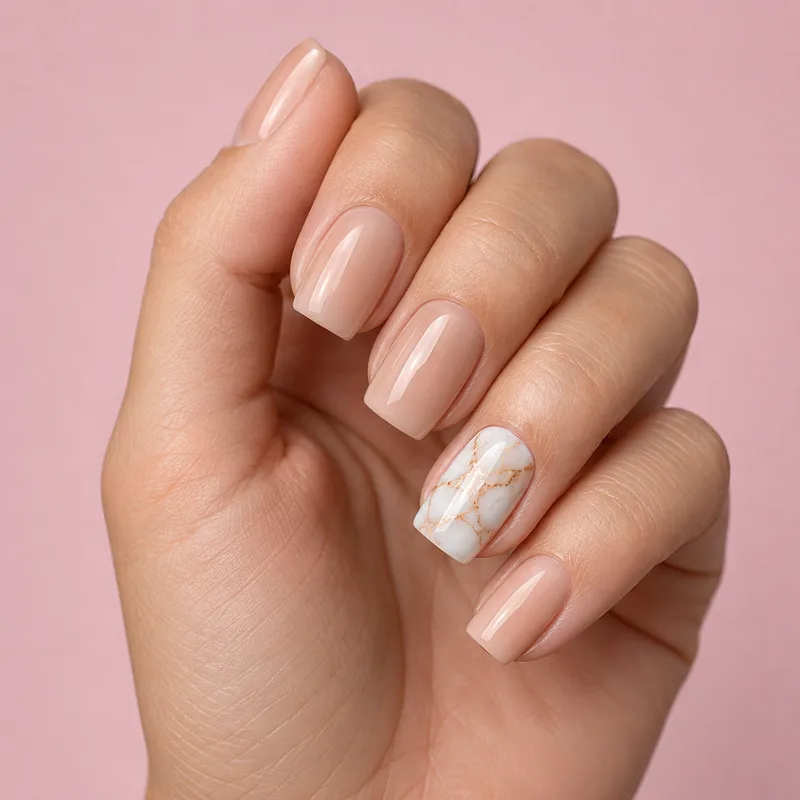 KI-erzeugtes Nageldesign: Marmornägel