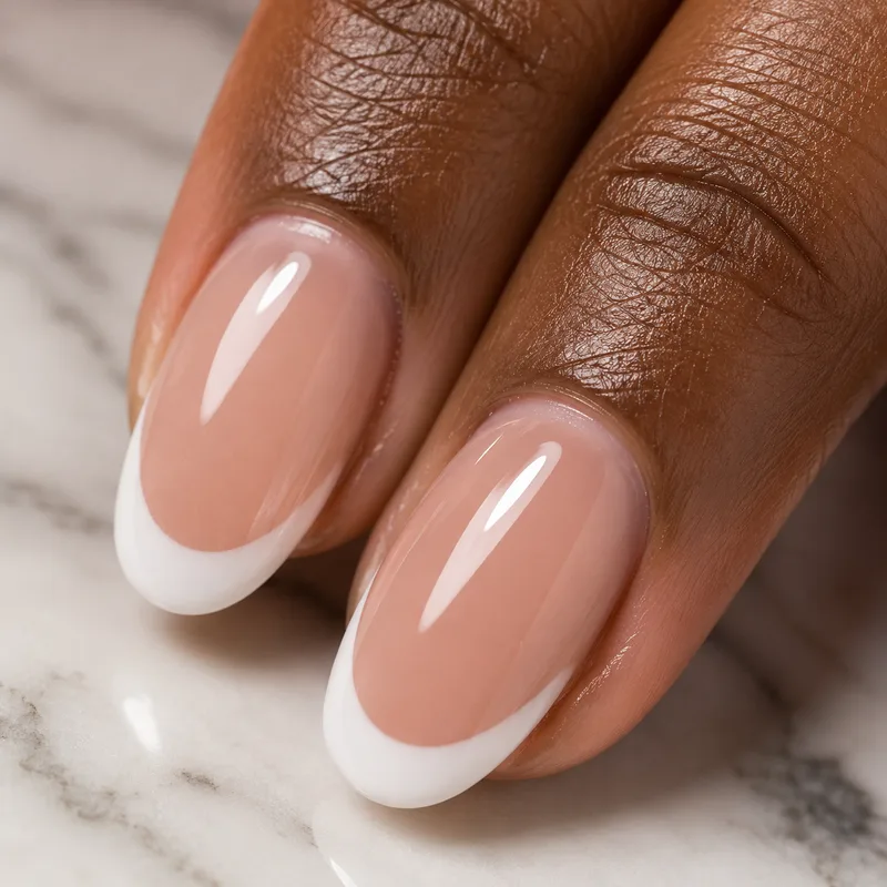 KI-erzeugtes Nageldesign: French-Nägel