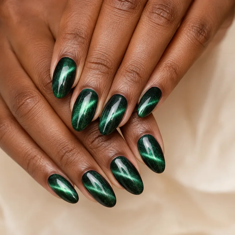 KI-erzeugtes Nageldesign: Cat-Eye-Nägel