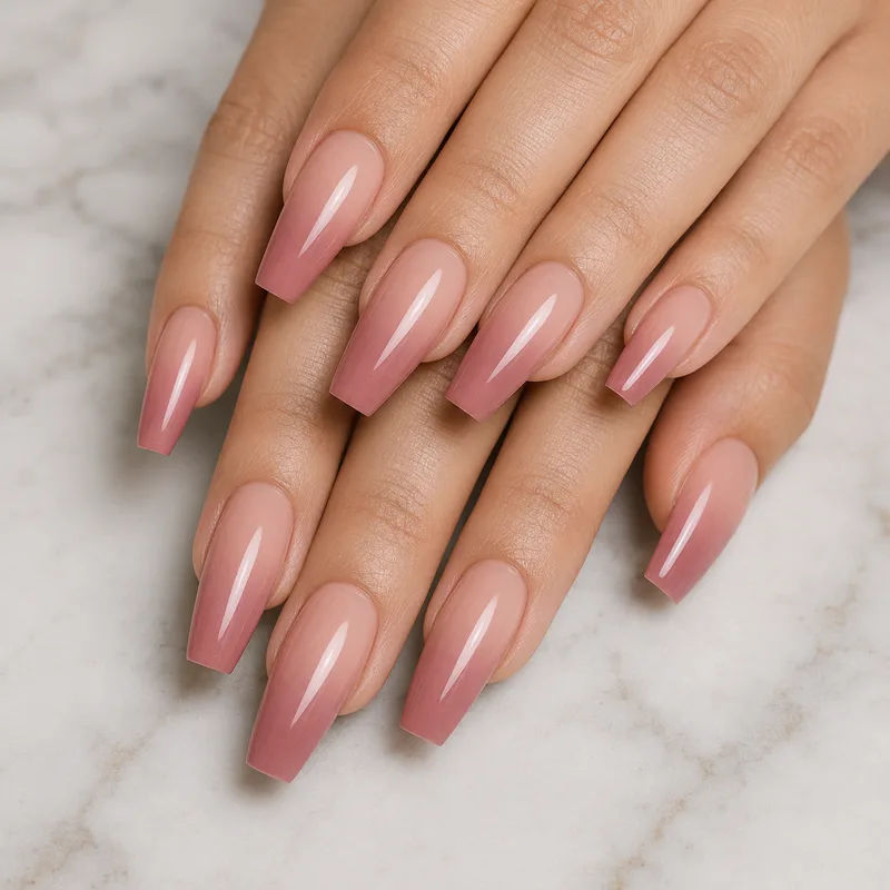 KI-erzeugtes Nageldesign: Ombré-Nägel