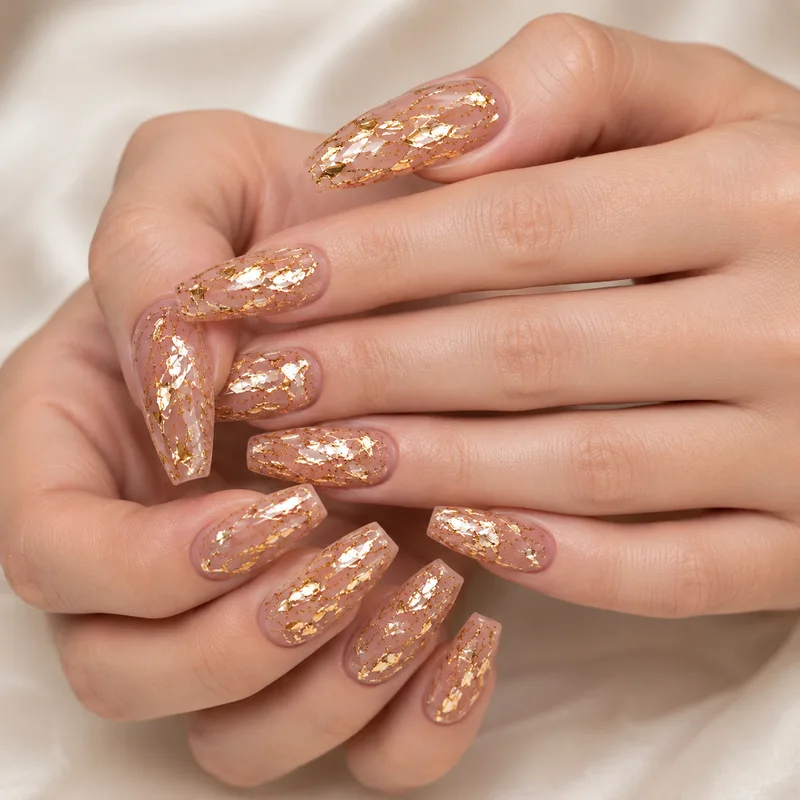 KI-erzeugtes Nageldesign: Foliennägel