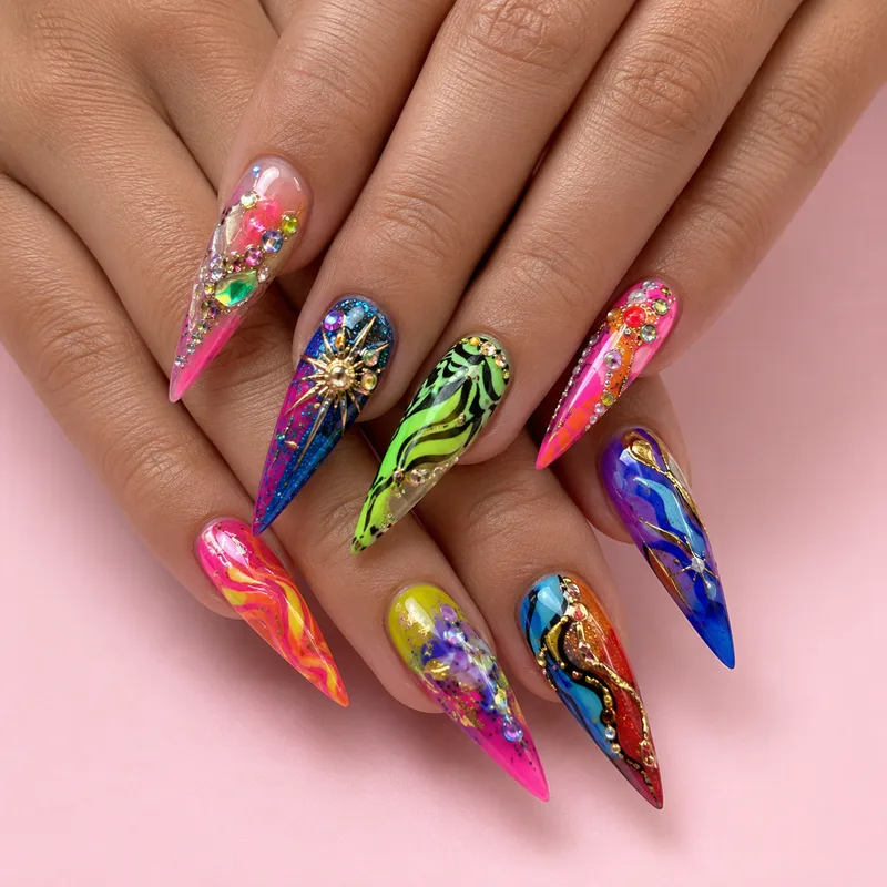 KI-erzeugtes Nageldesign: Statement-Nägel