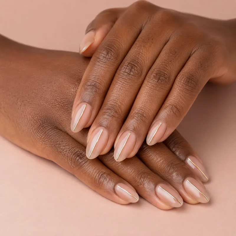 KI-erzeugtes Nageldesign: minimalistische Nägel