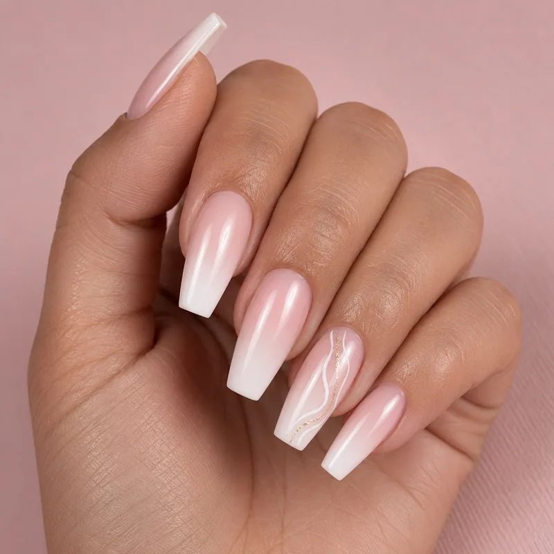 KI-erzeugtes Nageldesign: Babyboomer-Nägel
