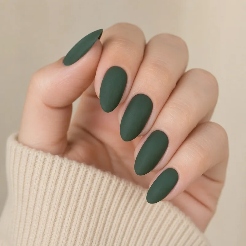 KI-erzeugtes Nageldesign: matte Nägel