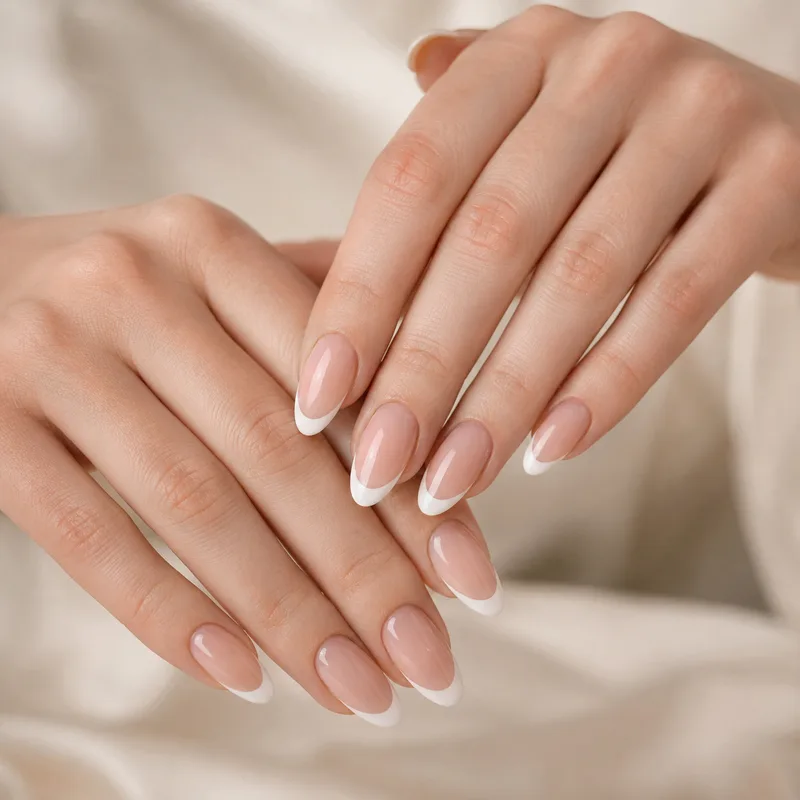 KI-erzeugtes Nageldesign: French-Nägel